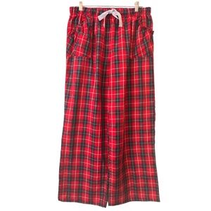 Disney Store Lounge Pant Women's Pajama Bottoms Sleepwear Pockets Red Plaid XL